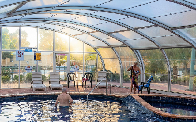 Stay warm winter camping australia indoor pool